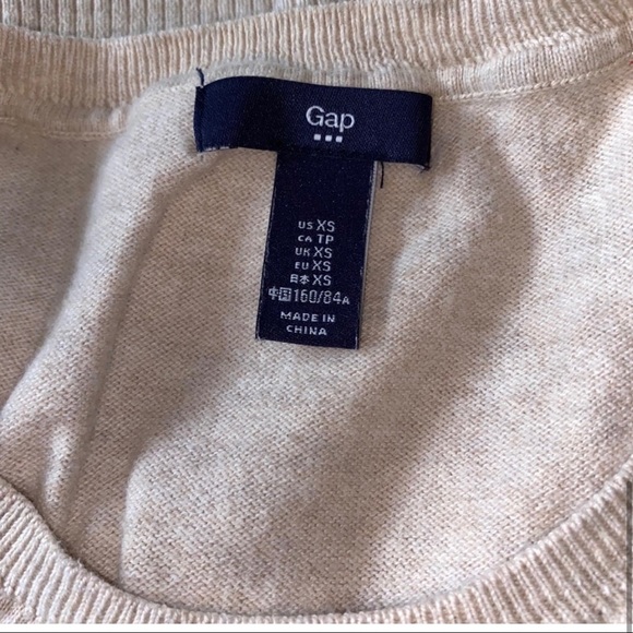 Gap tan houndstooth 3/4 sleeve sweater - Picture 5 of 5